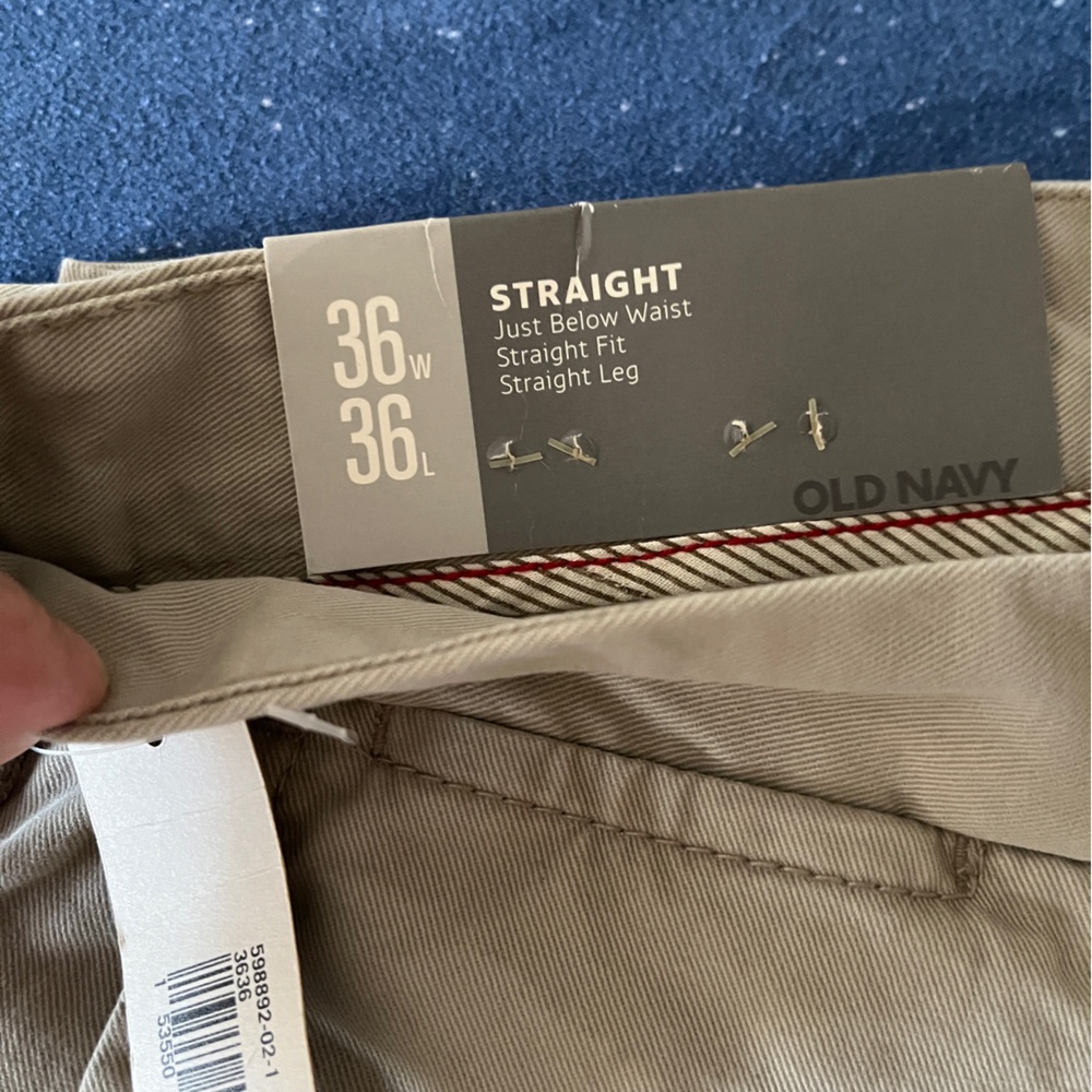 Men’s cotton khaki pants straight leg size 36x36